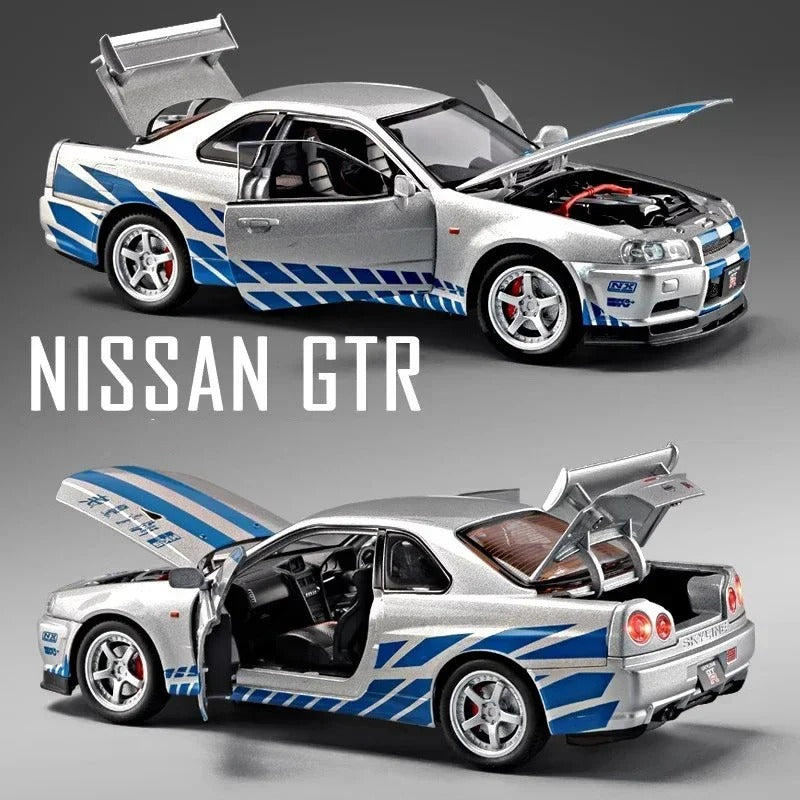Nissan GTR R34 Skylin Fast & Furious Alloy Car Model