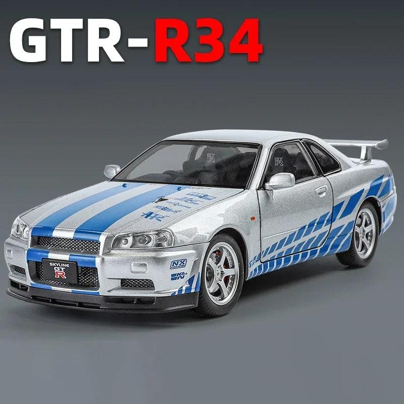Nissan GTR R34 Skylin Fast & Furious Alloy Car Model
