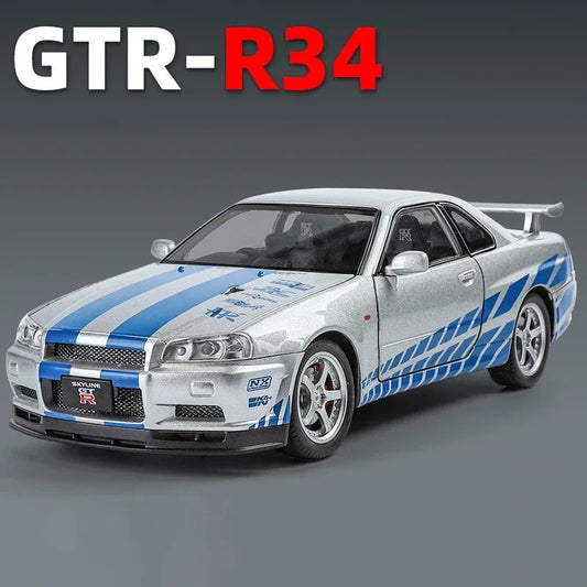 Nissan GTR R34 Skylin Fast & Furious Alloy Car Model